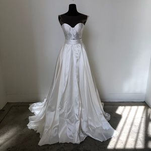 White Full Pleaded Skirt